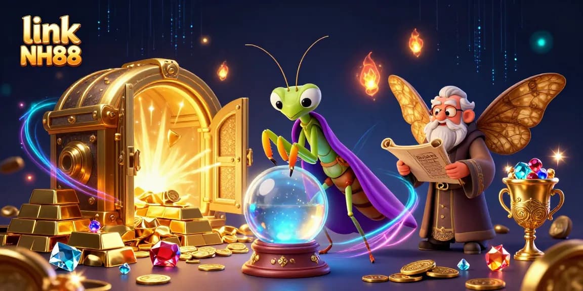Experience the excitement of link NH88 with captivating fortune teller characters and rich casino elements.