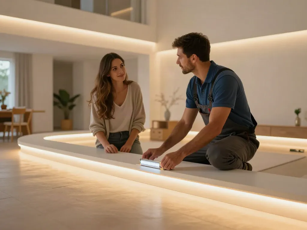 Banda led instalată profesional de un contractor de încredere, pentru un iluminat de calitate în casa dumneavoastră.