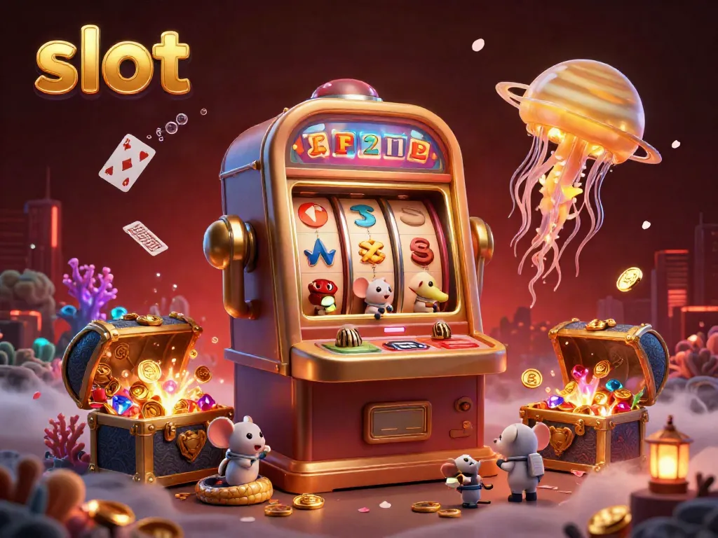 Engage with thrilling slot action as astronauts bet on a dynamic cosmic slot machine.
